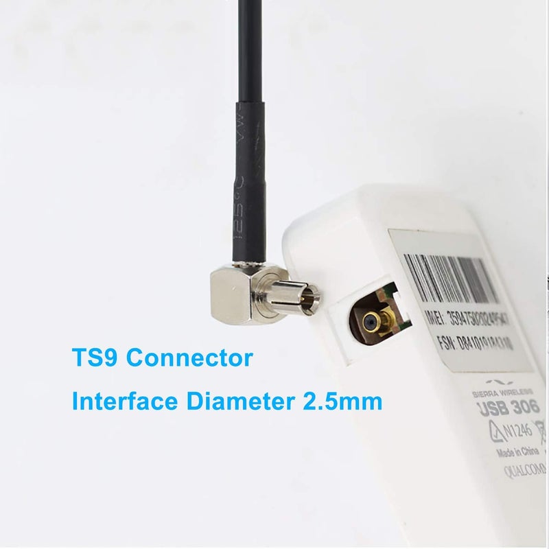 BINGFU 4G LTE Antenna Mini Soft Whip TS9 (2-Pack) Compatible with Verizon AT&T T-Mobile Sprint 4G LTE Mobile Hotspot MiFi Router Cellular Broadband Modem USB Modem Dongle Adapter - Image 5
